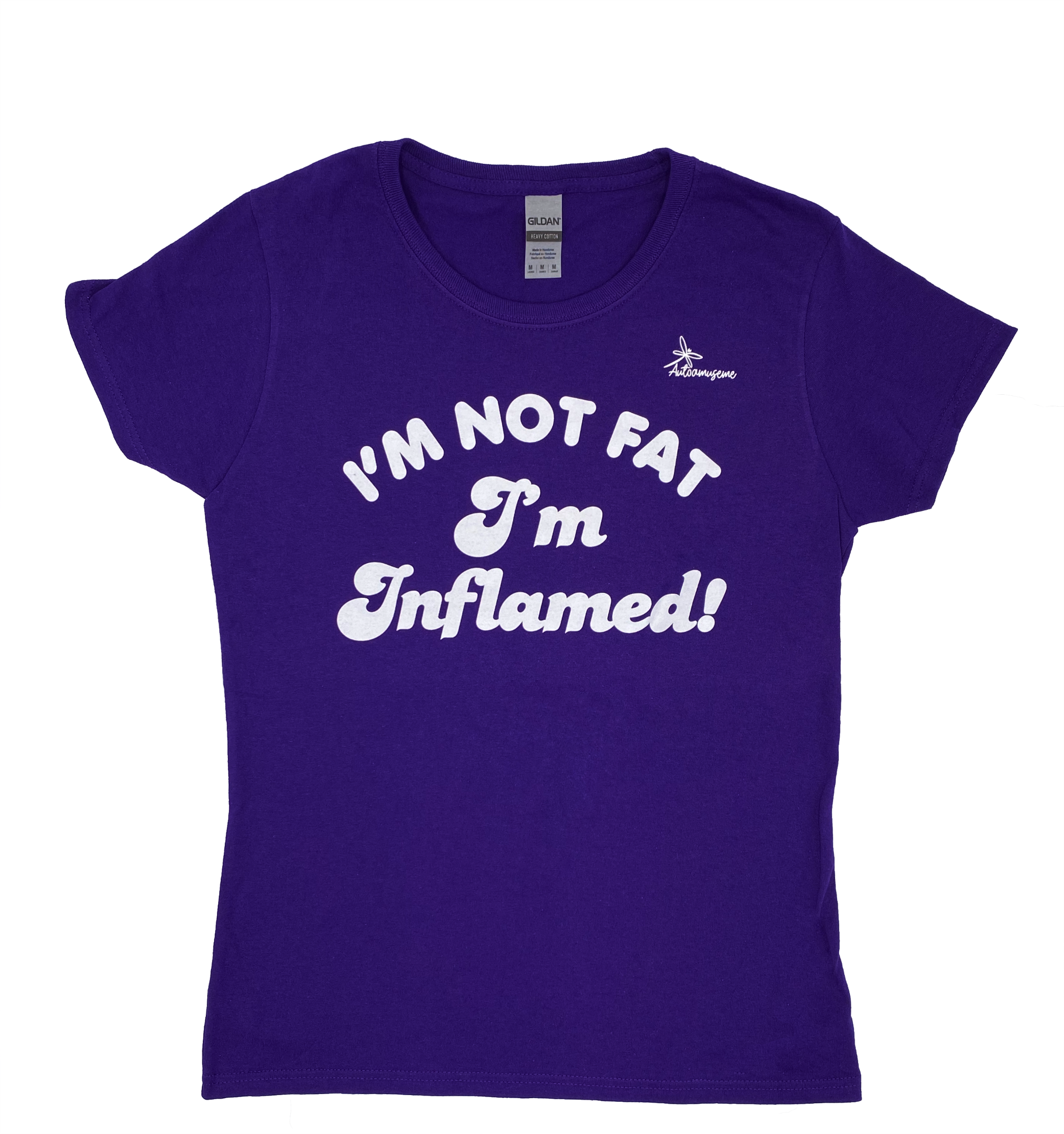 Short Sleeve Crew Neck Inflamed t-Shirt Purple